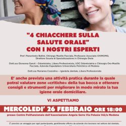 Locandina 4 chiacchiere Salute Orale Angela Serra