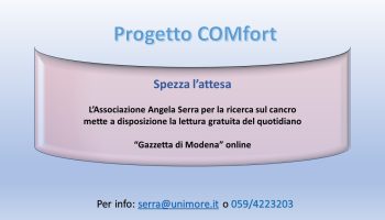 Volantino Gazzetta di modena per pazienti